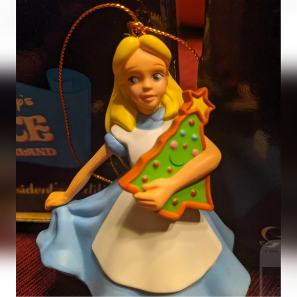 Disney Grolier Presidents Edition Alice & Mad Hatter Ornaments BRAND NEW! - Picture 4 of 12